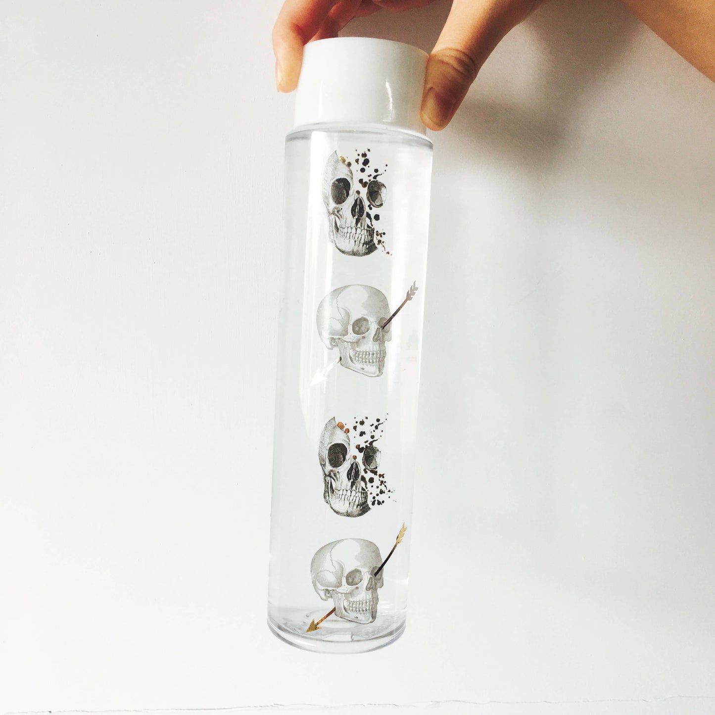 Skull-Glittery Minds Temporary Tattoos Stickers