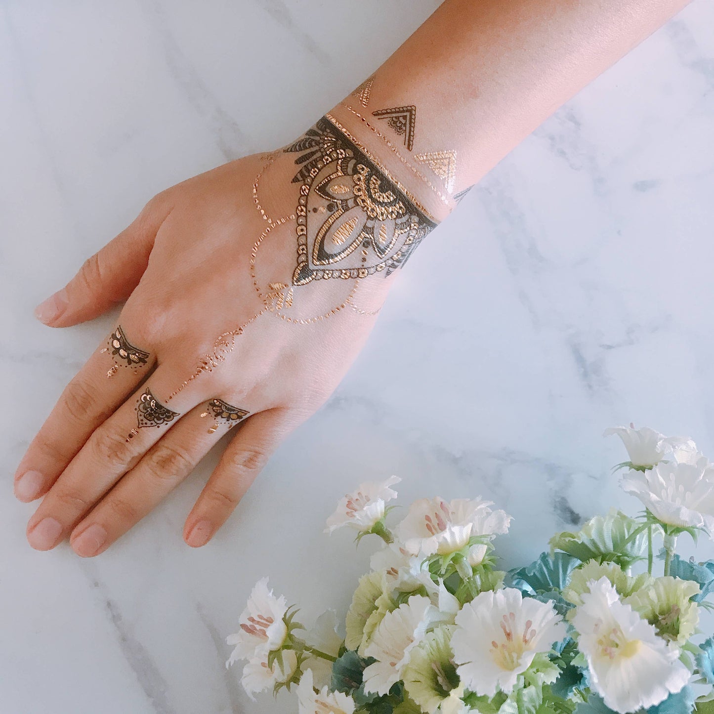 Henna Black Temporary Tattoos Stickers