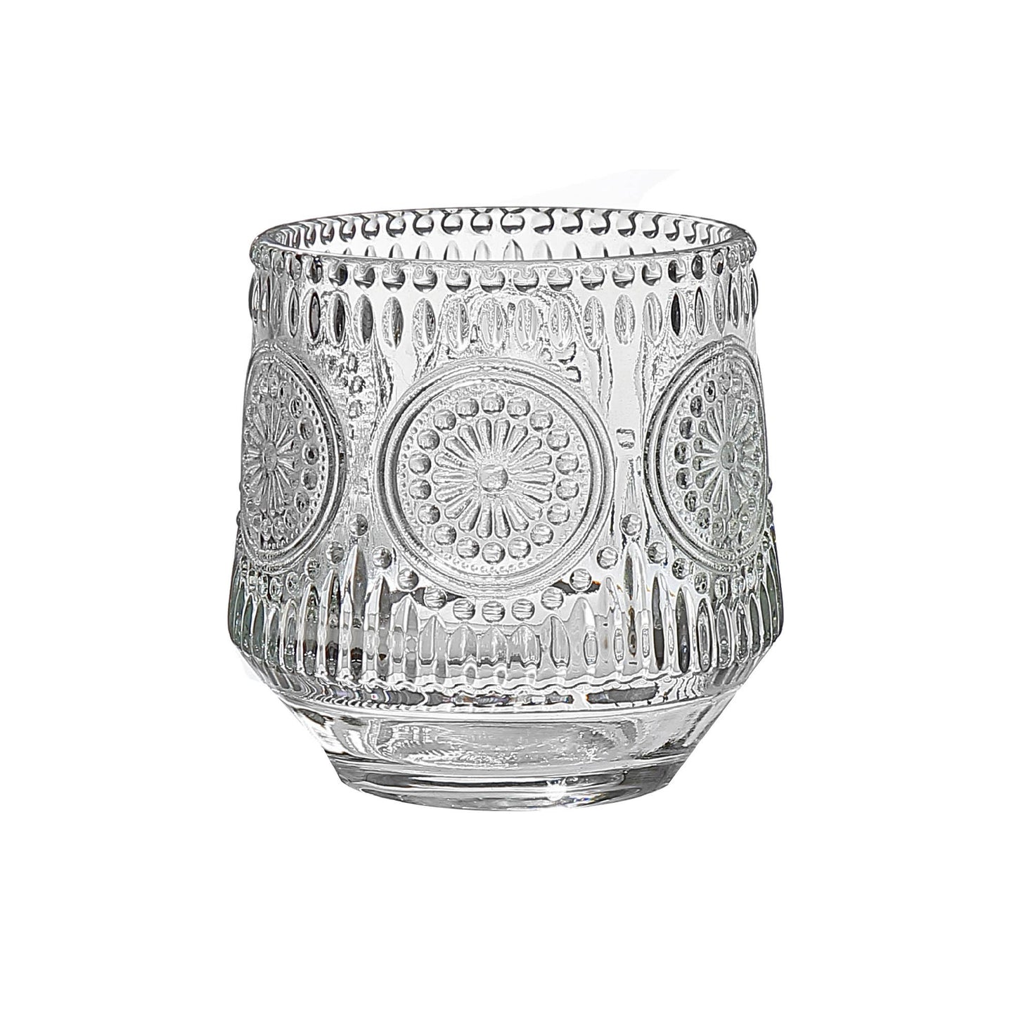 Round Glass Candle Holder Deco