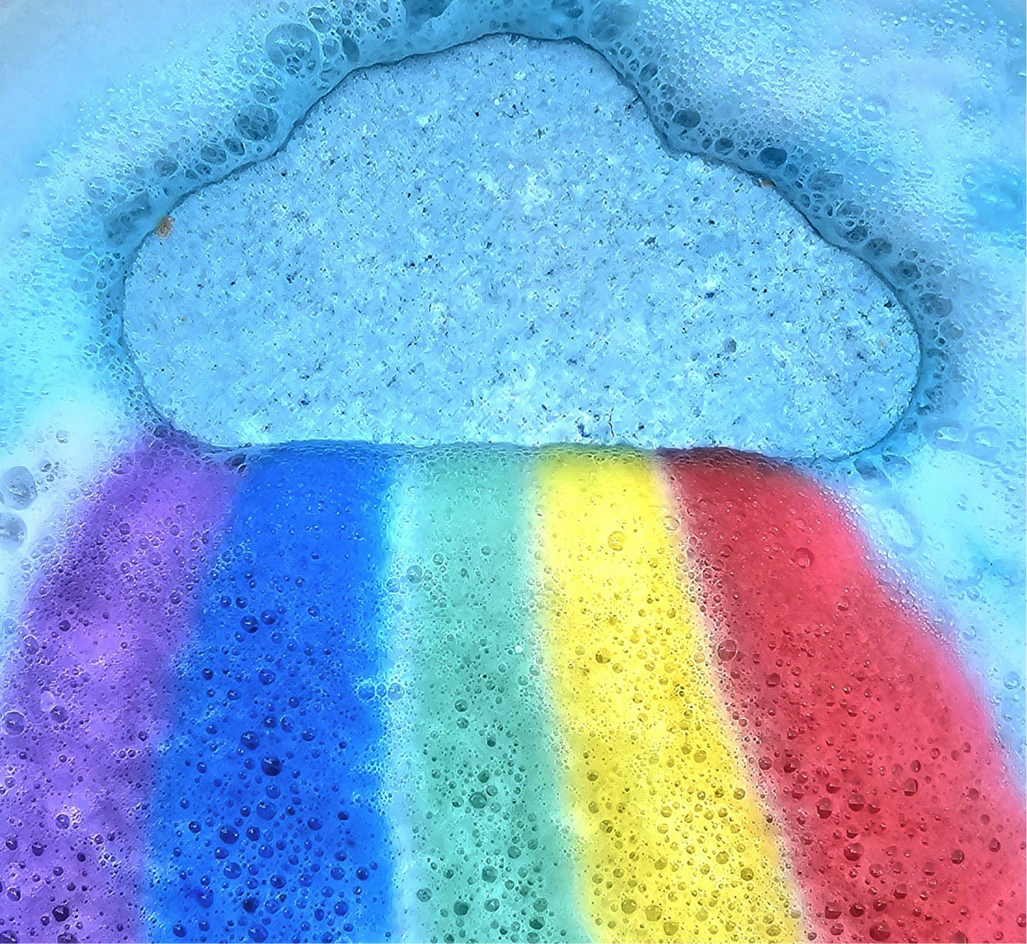 Bath bomb cloud bubble rainbow happy hippo made in Canada the county emporium