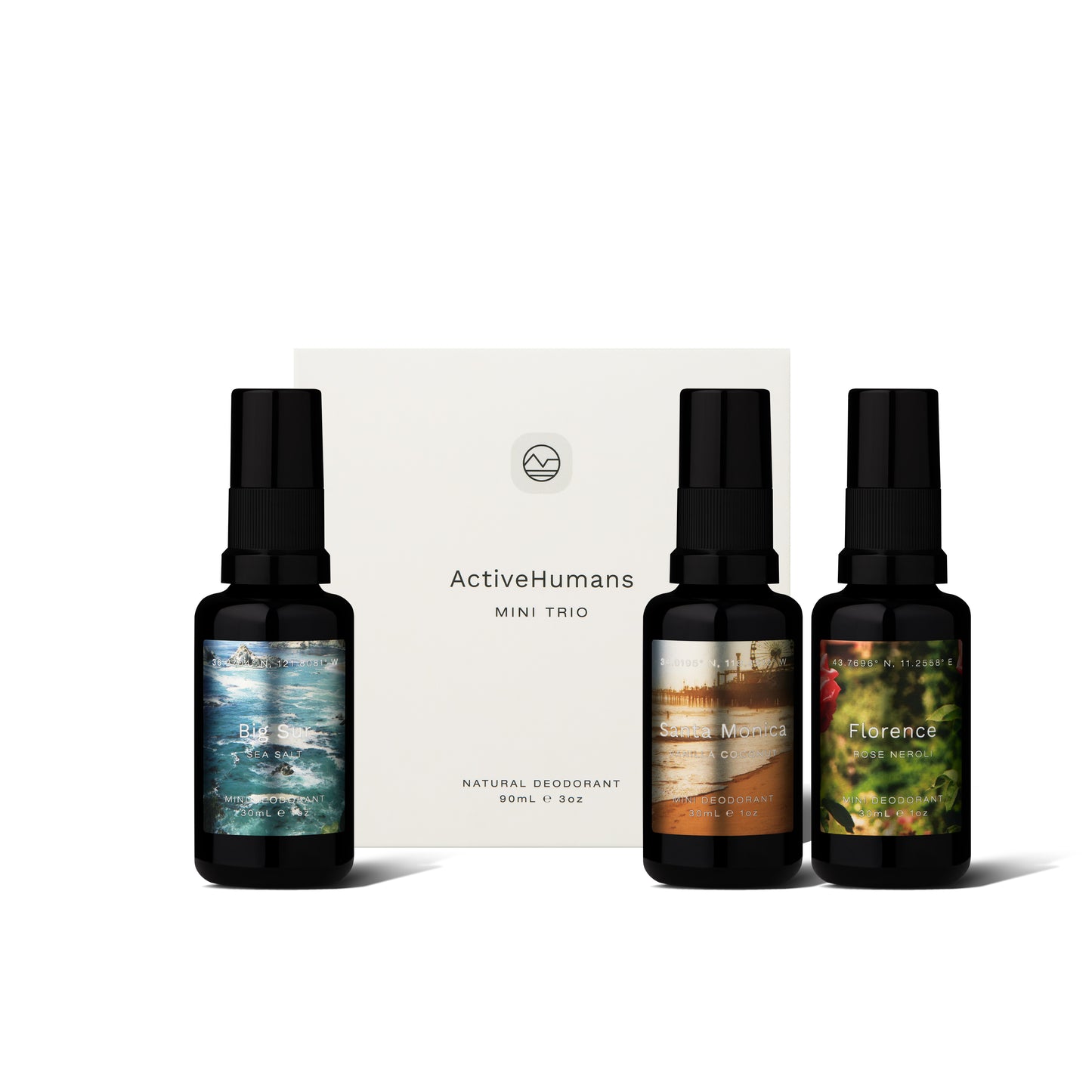 Mini trio de déodorants pour humains actifs