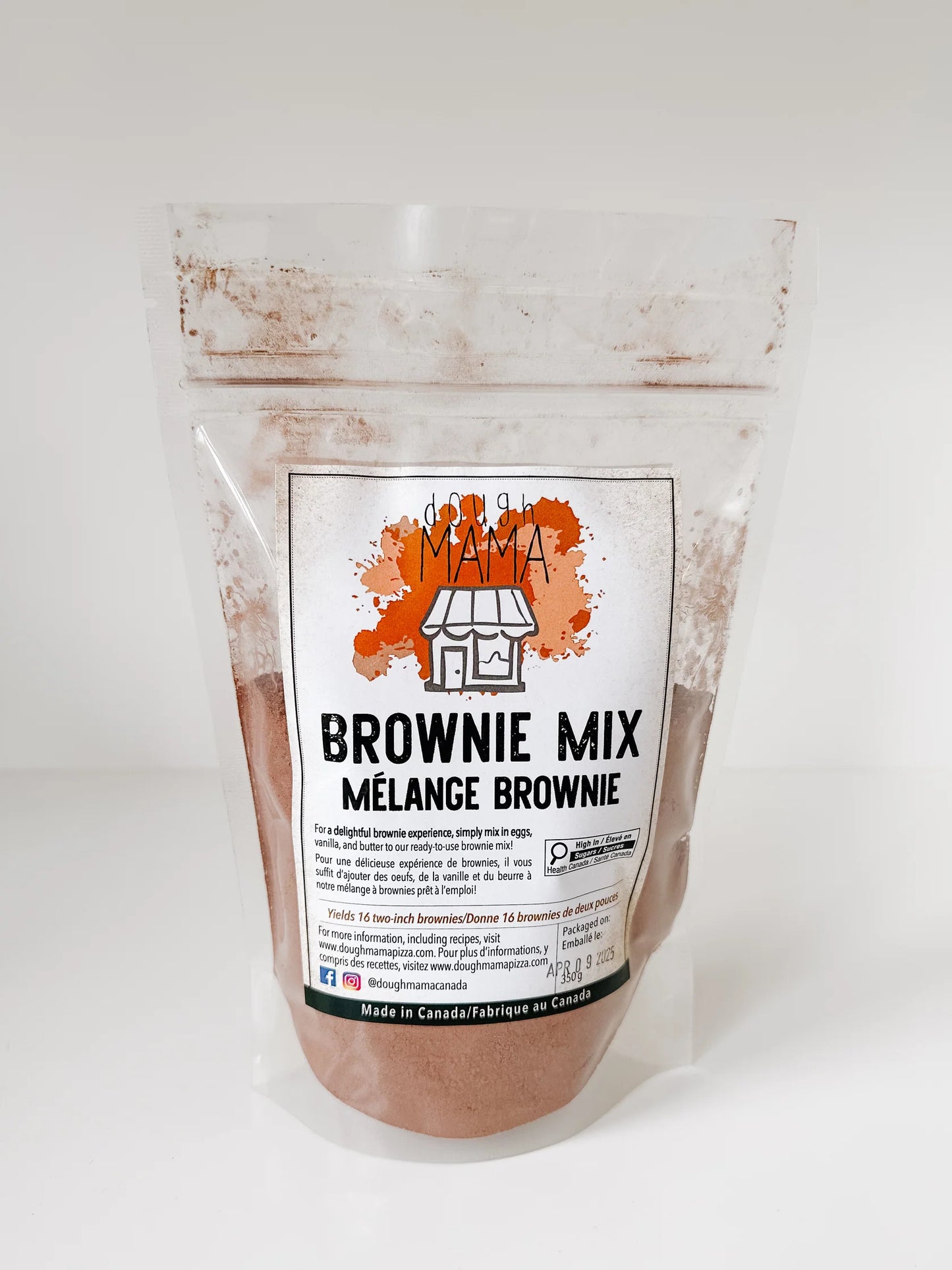 Dough Mama Brownie Mix Package Front View