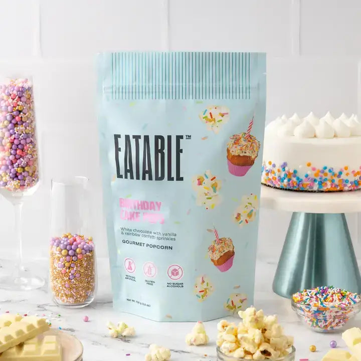 Birthday Cake Pops 🎂 White Chocolate Rainbow Popcorn