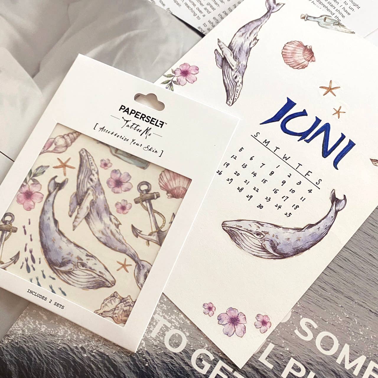 Whales Temporary Tattoos Stickers