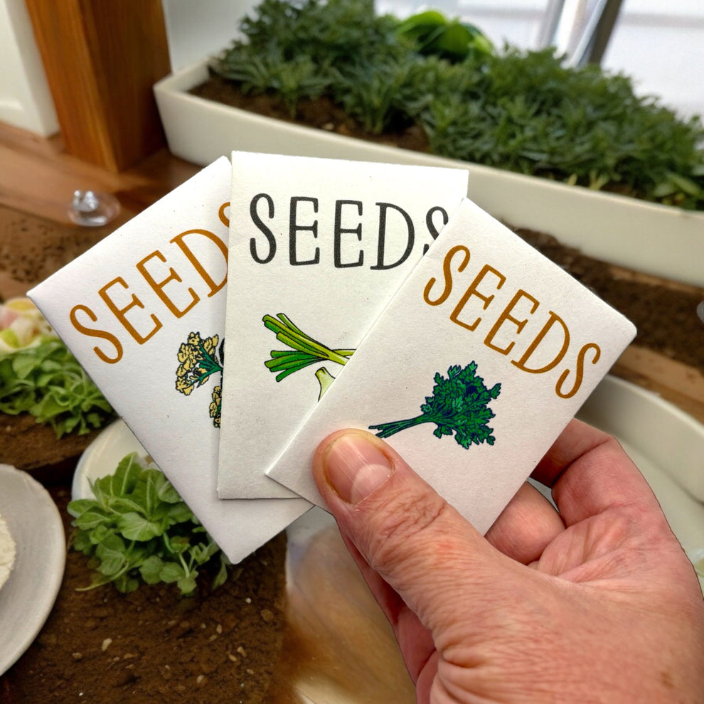 Indoor Herb Garden Starter Kit with Parsley, Chives & Dill Seeds