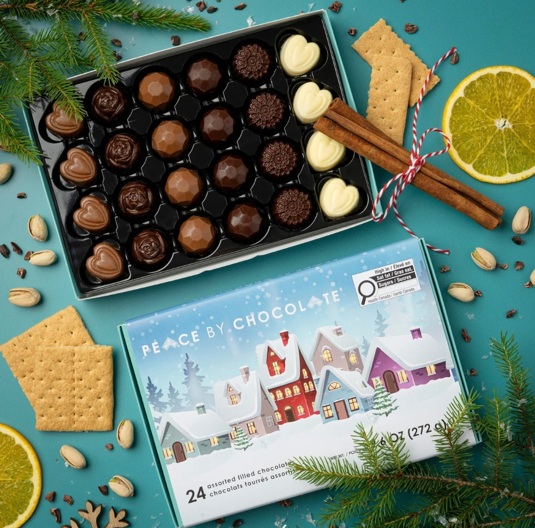 Peace by Chocolate Holiday 24 Peace Box Assorted