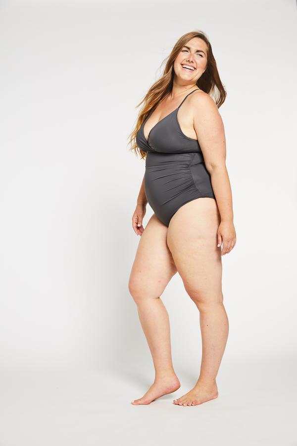 The Tina Ruched Lace Up One Piece Swimsuit