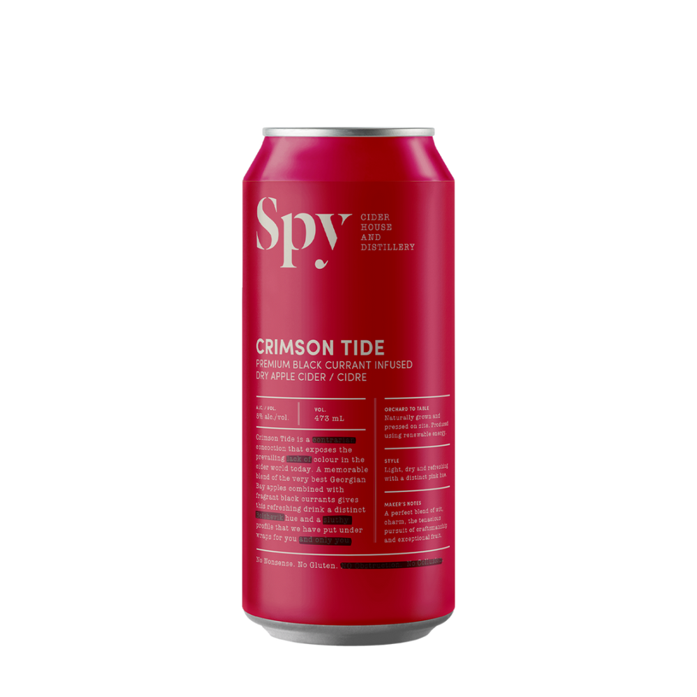 Spy Crimson Tide Premium Black Current Infused Dry Apple Cider