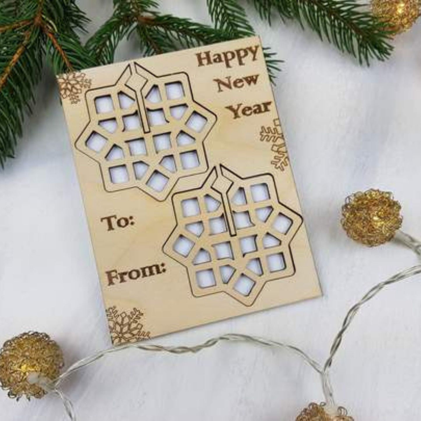 Ornement 3D Carte en bois