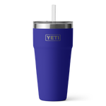 YETI 26oz/769mL tumbler with straw lid in offshore blue