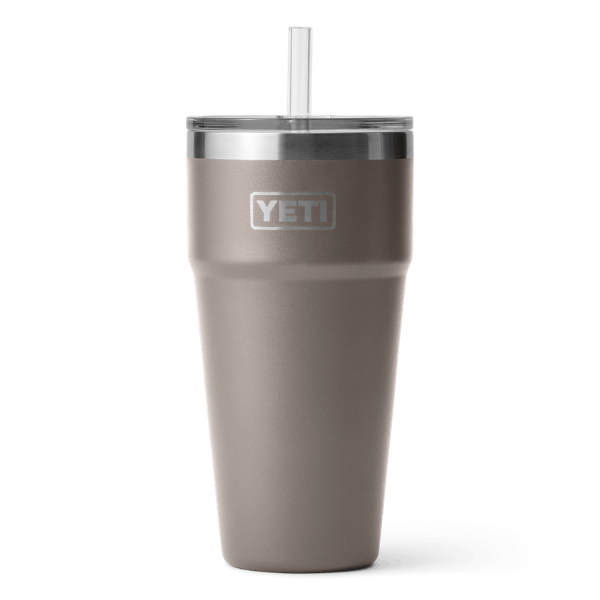 YETI 26oz/769mL tumbler with straw lid in sharptail taupe