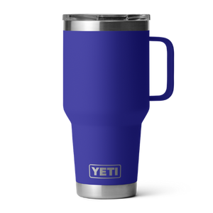 Yeti 30oz/887mL travel mug with handle and stronghold lid in offshore blue