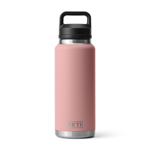 YETI 36oz/1L bottle with chug cap in sandstone pink