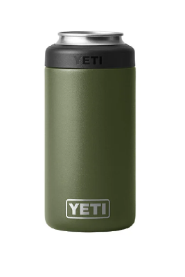 tall boy colster yeti beer tall can holder olive green