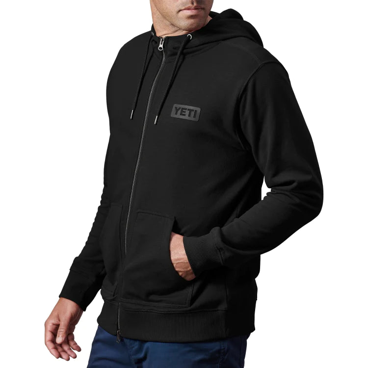 Sweat à capuche zippé en polaire YETI - Noir