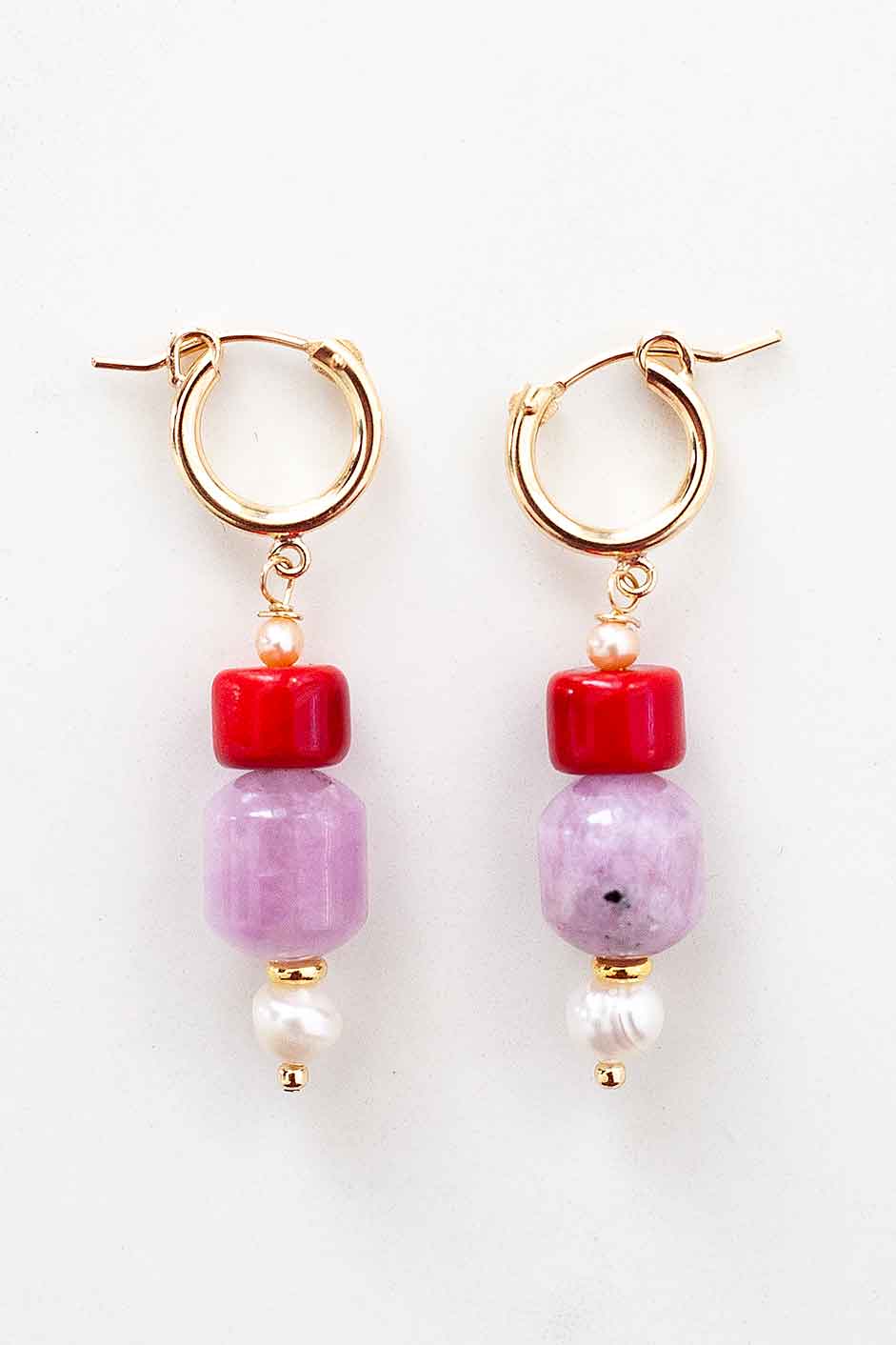 Boucles d'oreilles Mama Carina à la menthe