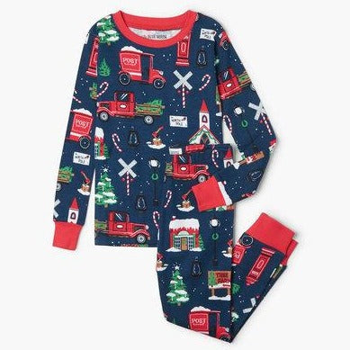 Navy Winter Village Kid's Pajama Set – The County Emporium