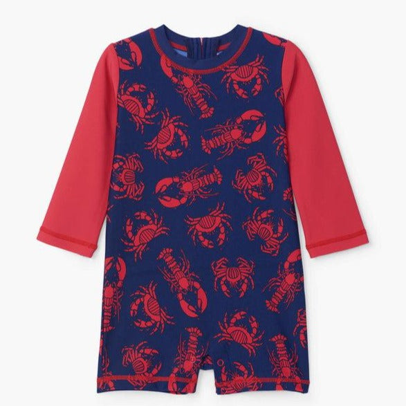Rashguard une pièce pour bébé avec crustacés de l'océan Hatley