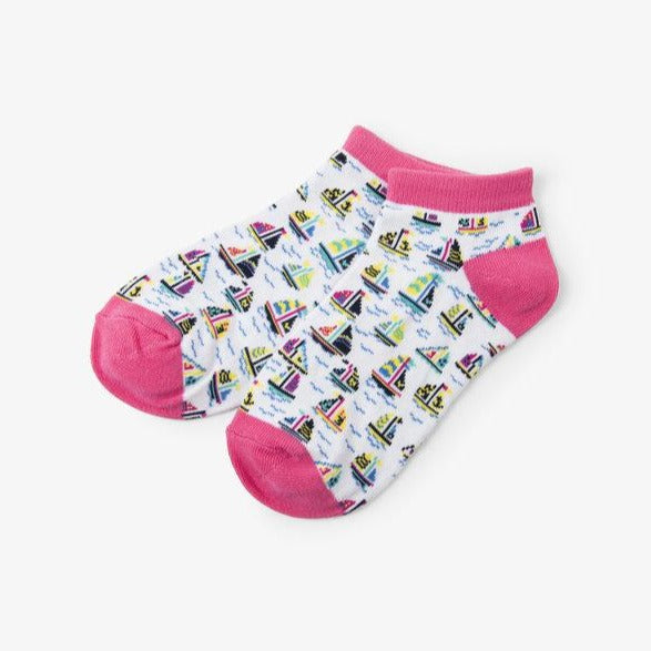 Chaussettes à la cheville pour femmes à motif de voiliers