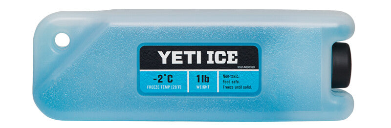 Yeti Ice 1lb cold pack with freeze temperature of -2 degrees Celsius