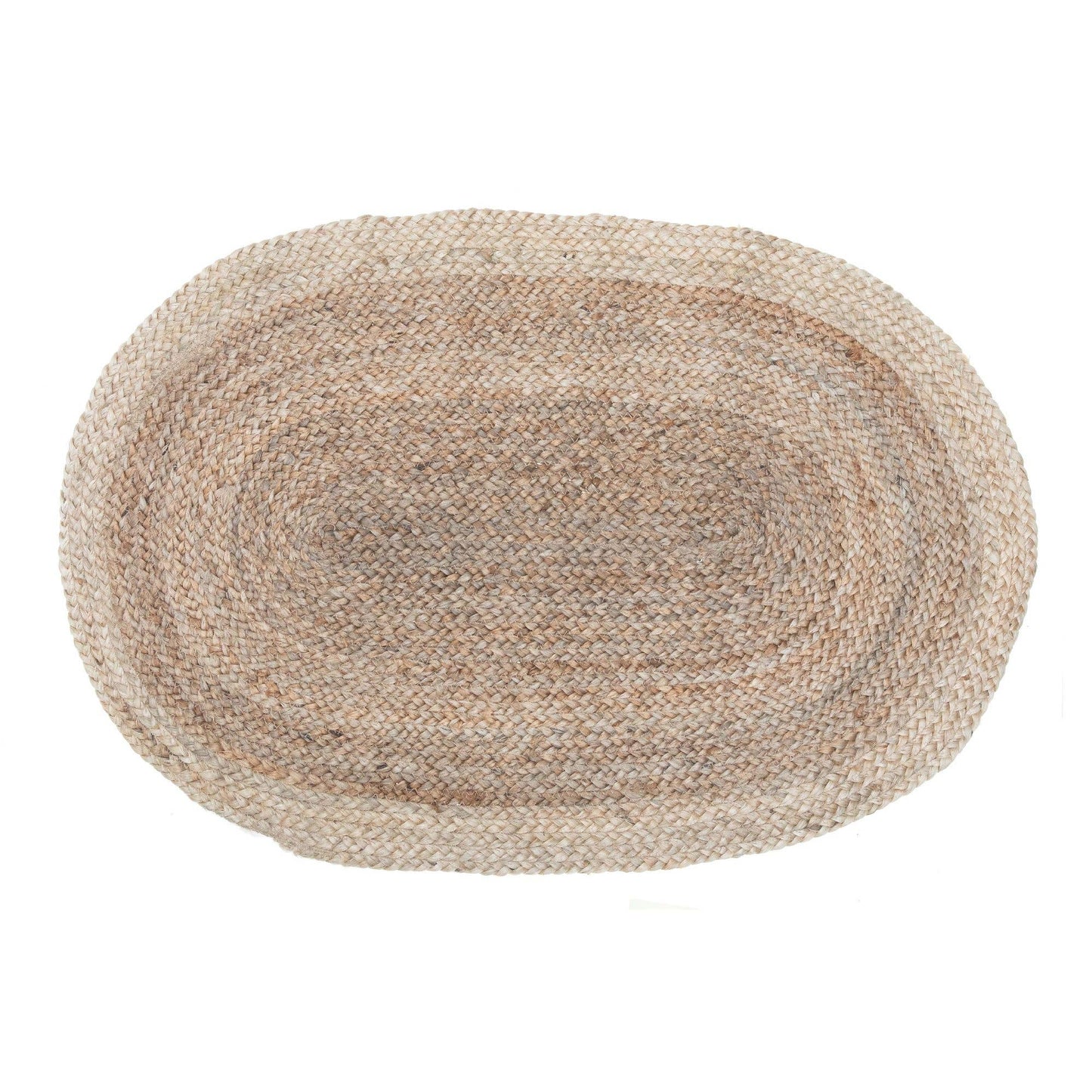 Oval Braided Jute Mat 24 X 36