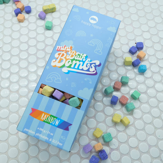 *Nouvelle taille* Mini bombes à bulles arc-en-ciel - Boîte