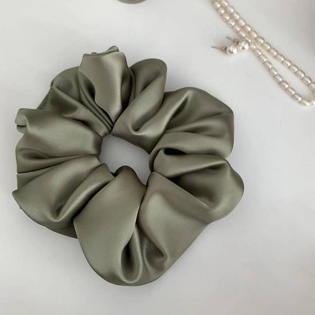 Oversized Satin Scrunchie - Soft Silk Hair Tie for Women