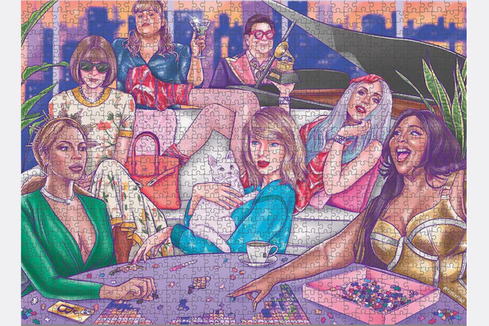 1000 piece puzzle Meredith Grey the cat Lizzo, Taylor Swift, Anna Winter, Beyonce, Rebel Wilson, Lady Gaga and Elton John