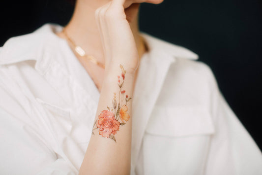 Roses & Rabbits Temporary Tattoo Stickers