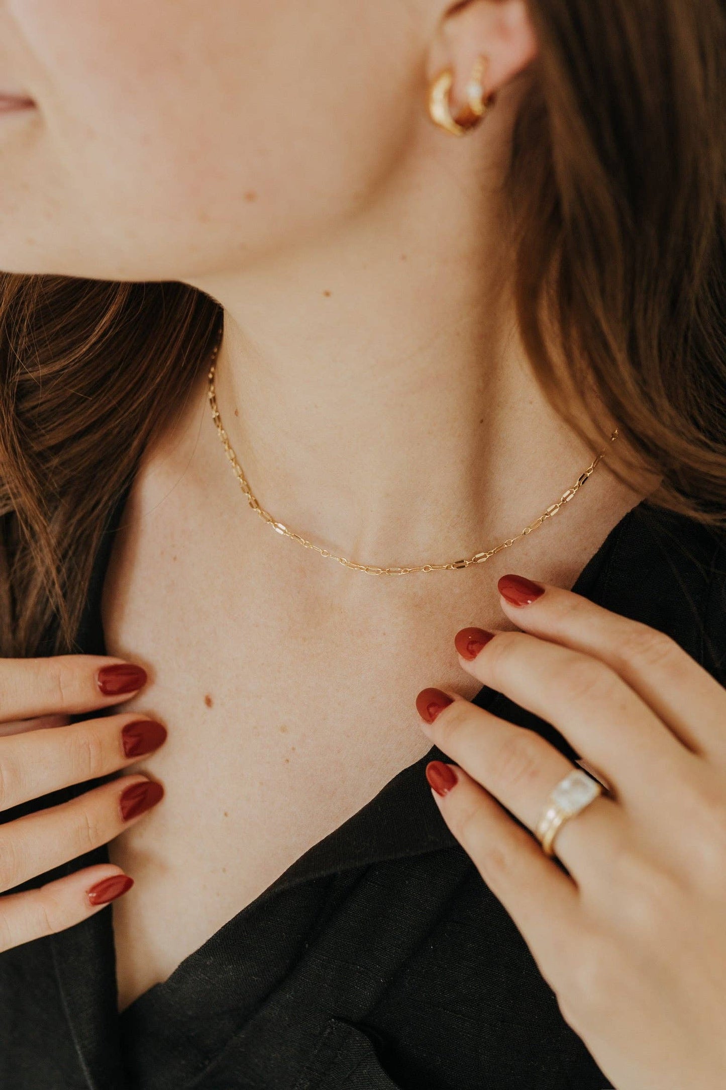 Honey Chain Necklace 18k Gold Filled 2.3mm