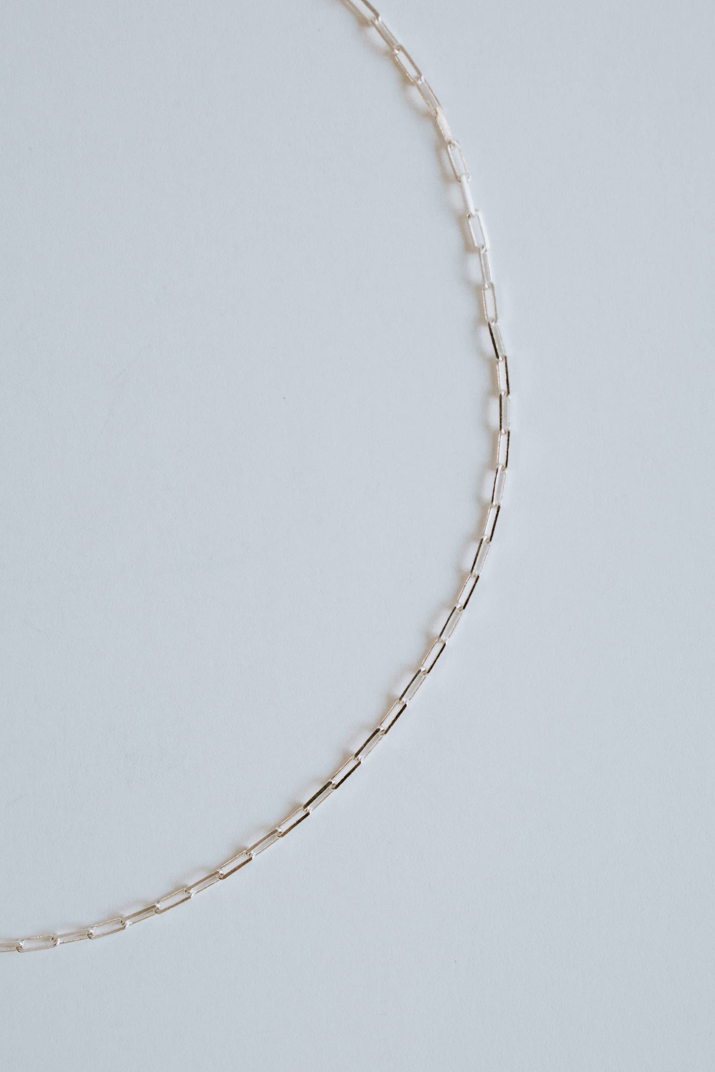 Petite Paperclip Necklace - Sterling Silver