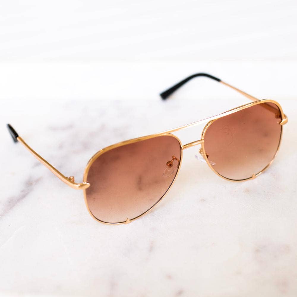 Alexa Aviator Frame Sunglasses