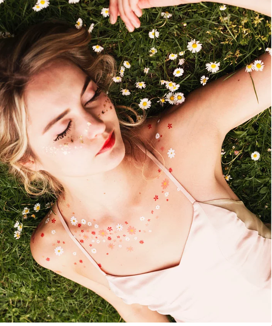 Hippie Daisy Temporary Tattoos Stickers