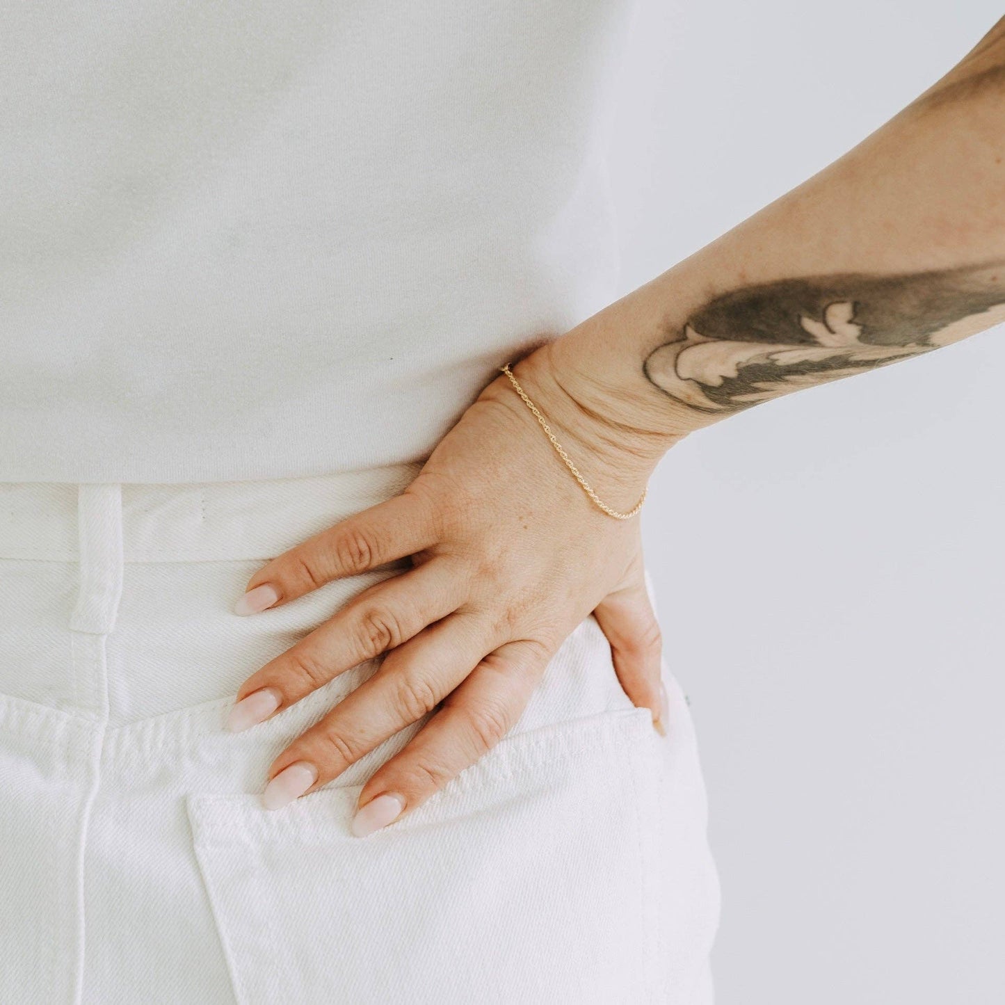 18k Fine Rope Chain Bracelet