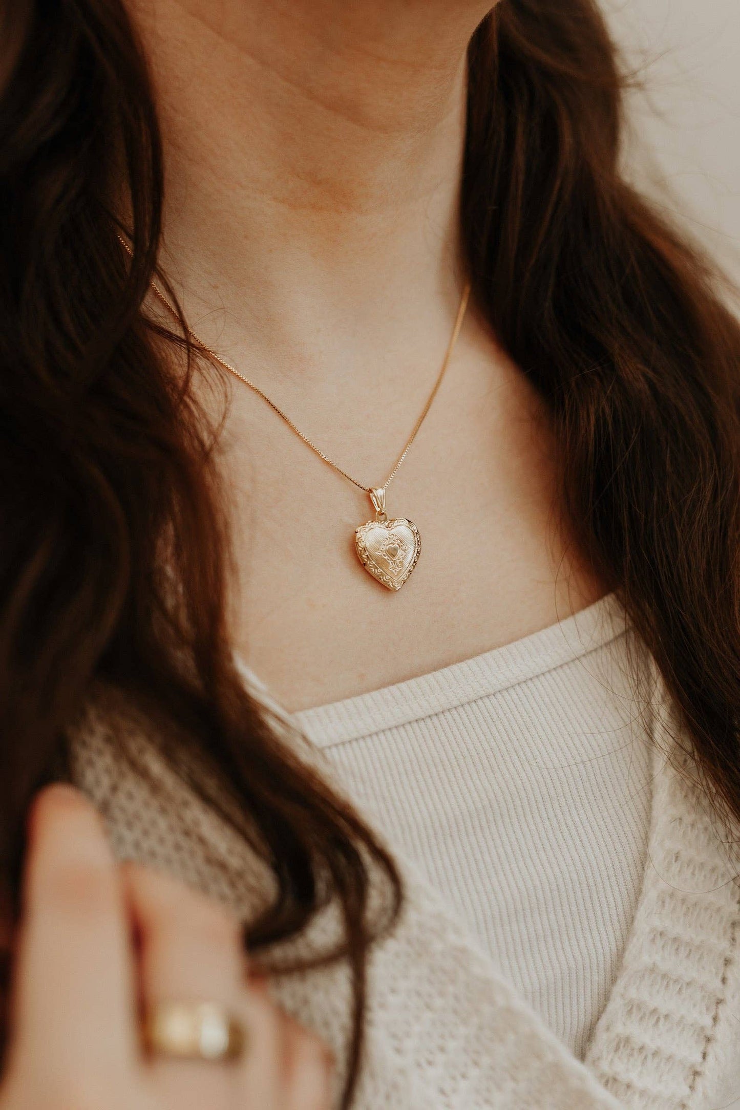 Vintage Heart Locket Necklace