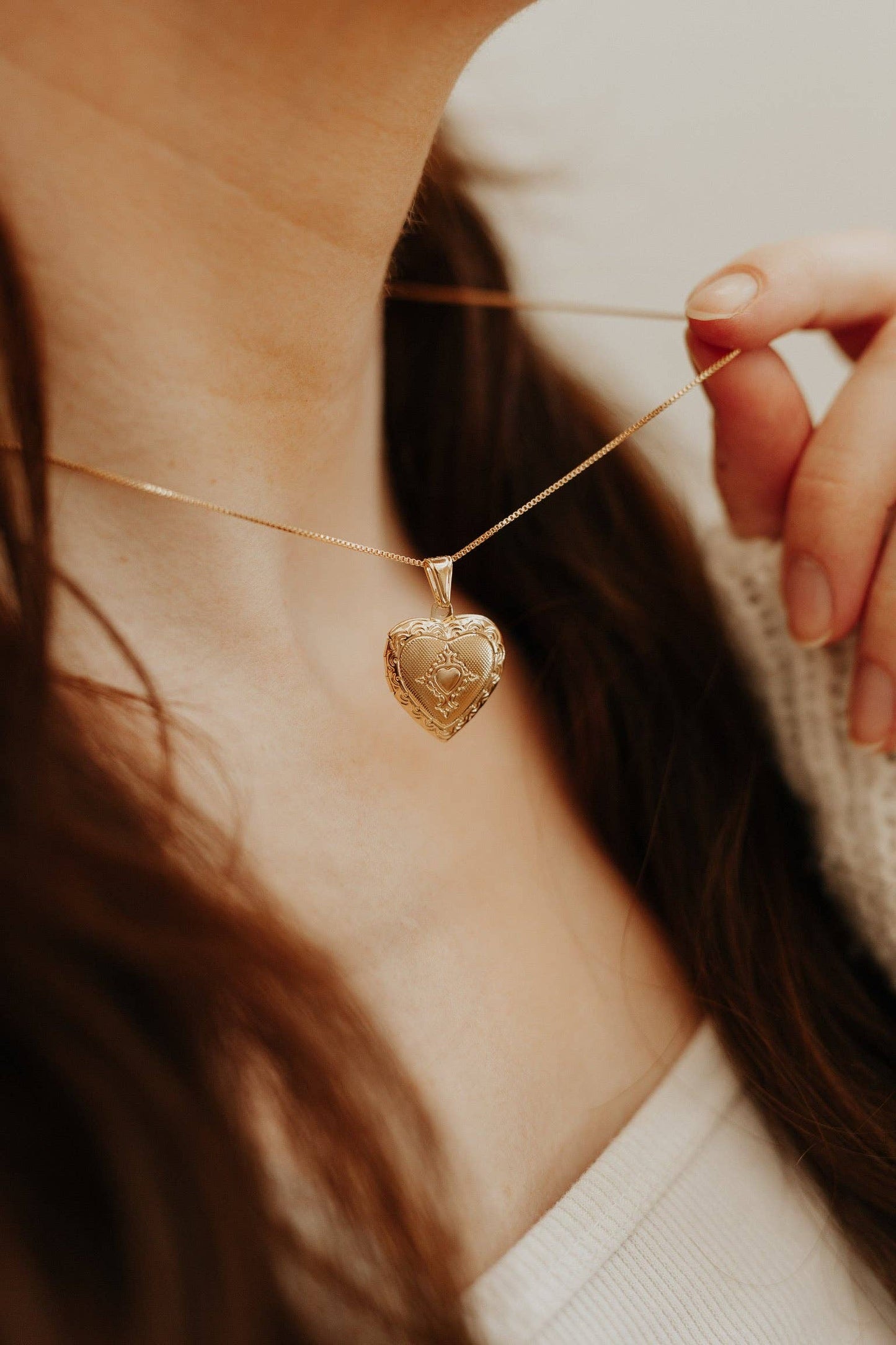 Vintage Heart Locket Necklace