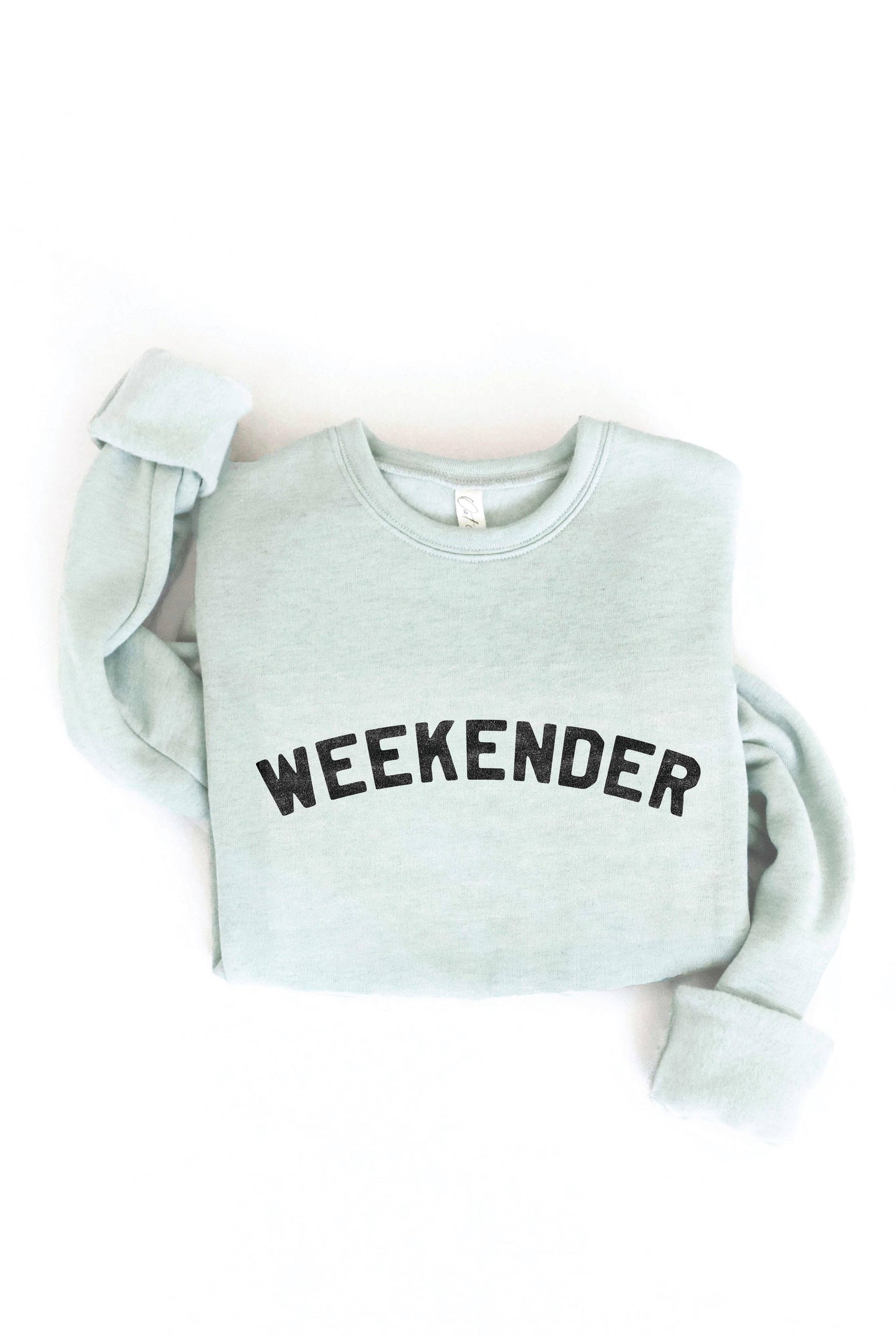 WEEKENDER Graphic Sweatshirt: HEATHER DUST