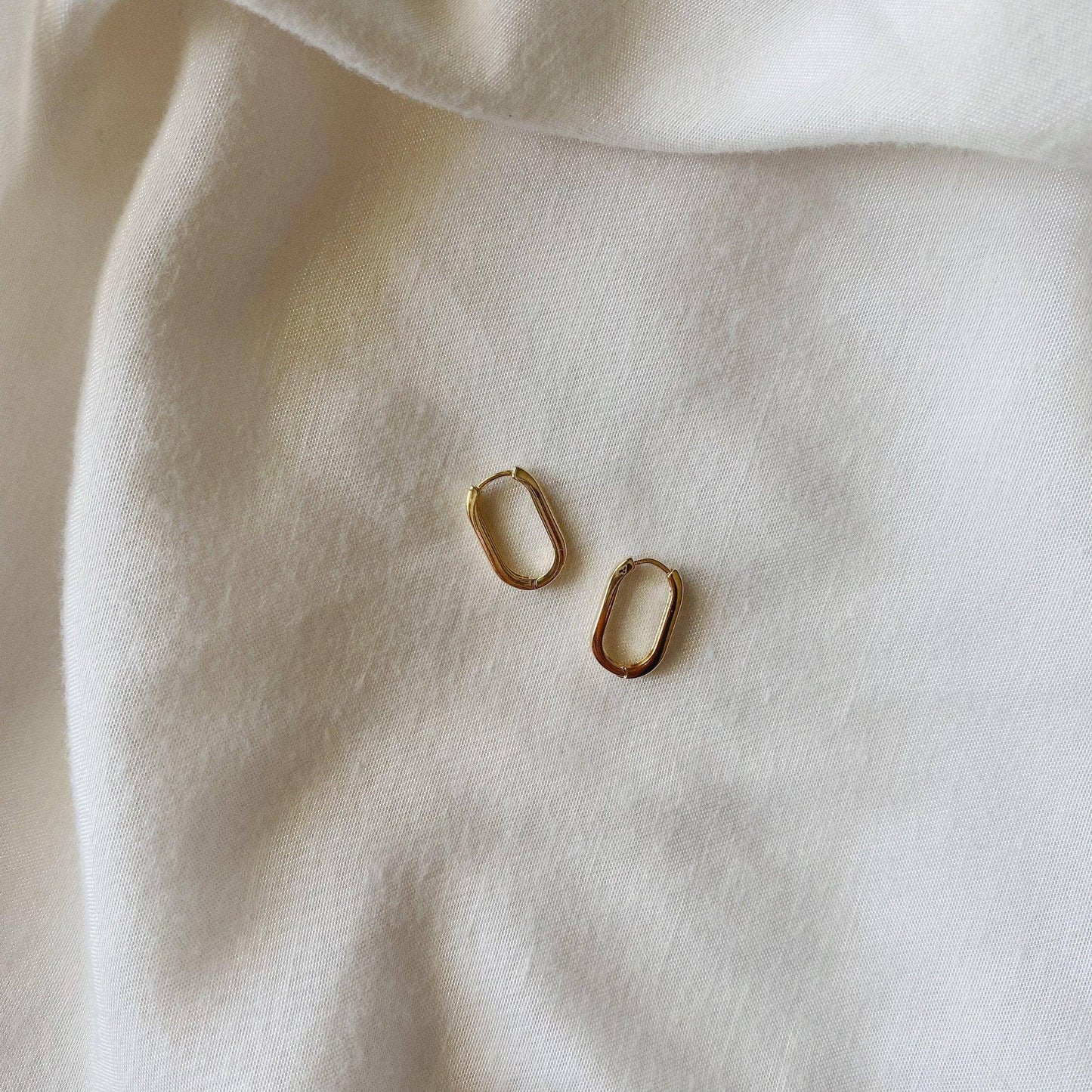 Rectangle Huggie Hoop Earrings