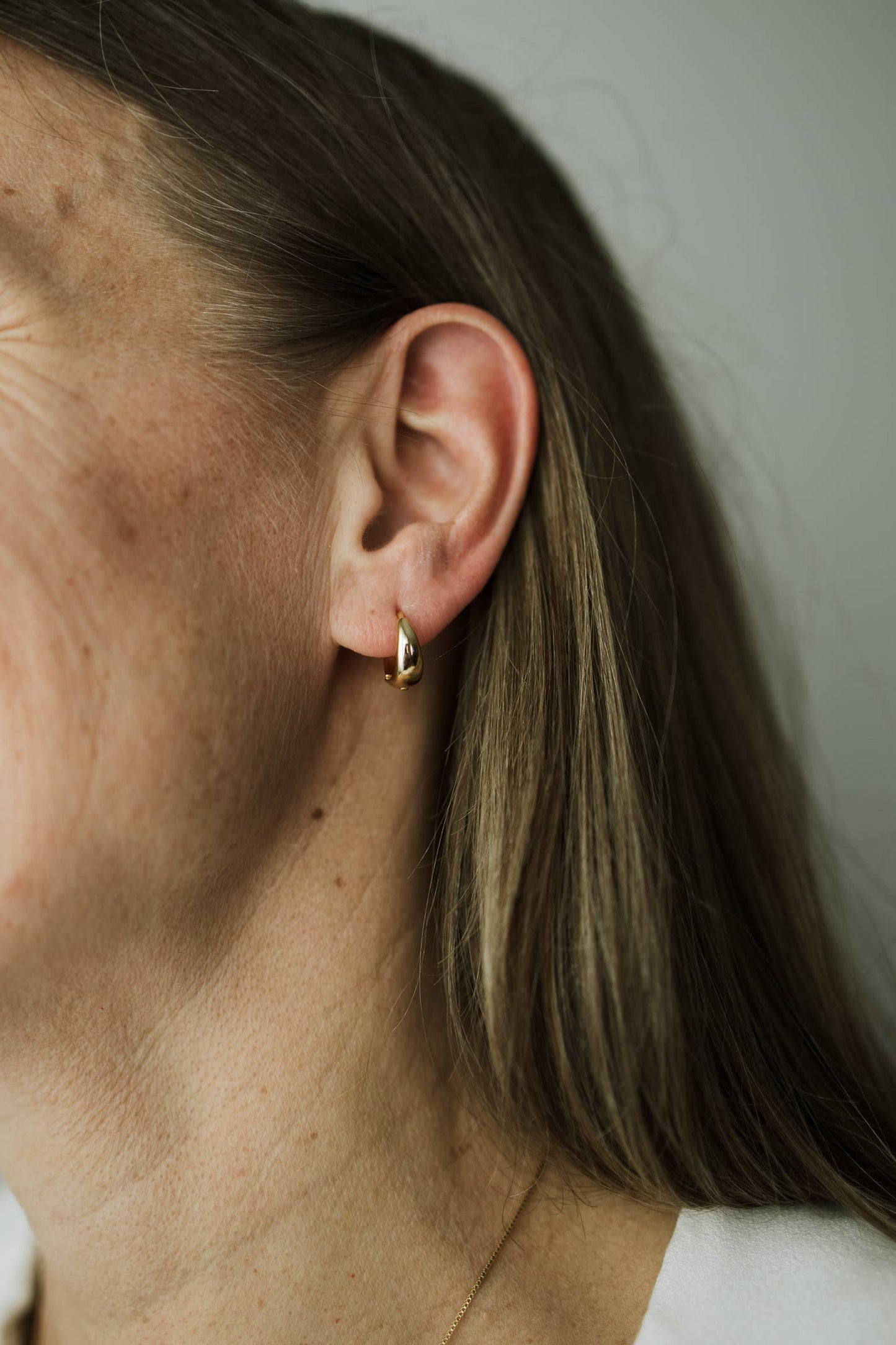 Teardrop Huggie Hoop Earrings