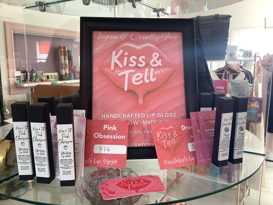 Kiss & Tell handcrafted lip gloss