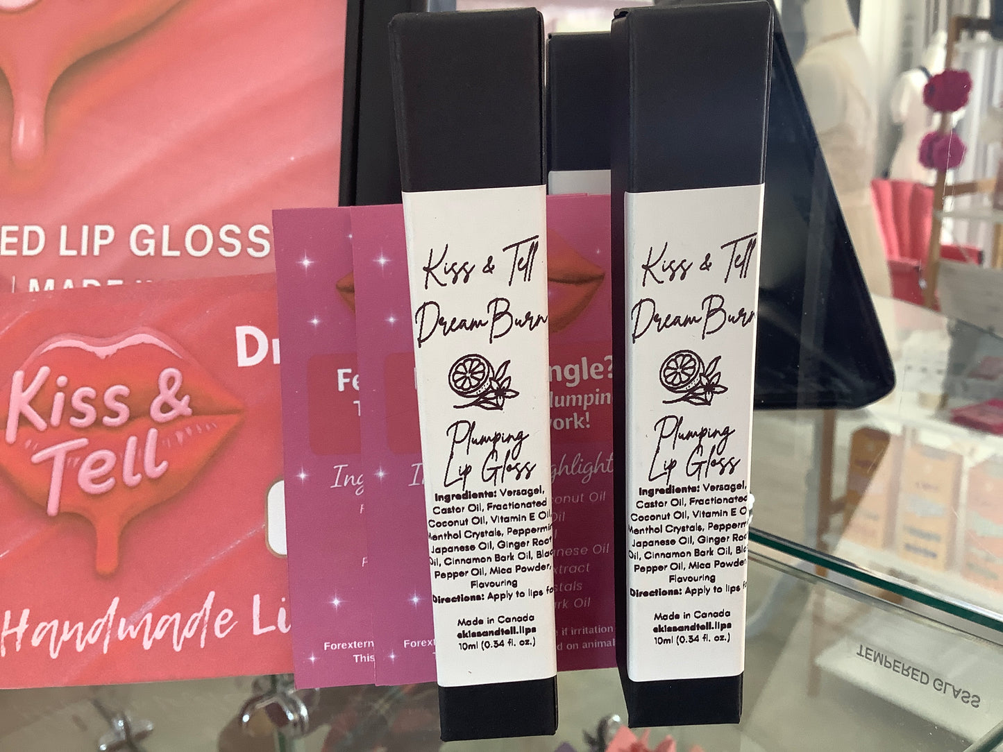 Kiss & Tell handcrafted lip gloss