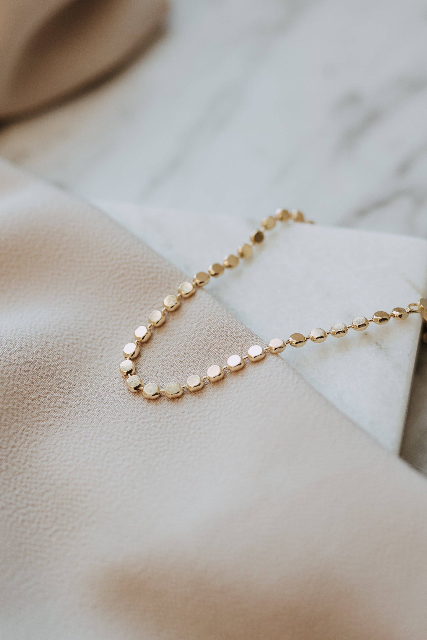 Confetti Disc Bracelet 18k Gold Filled Dainty Chain