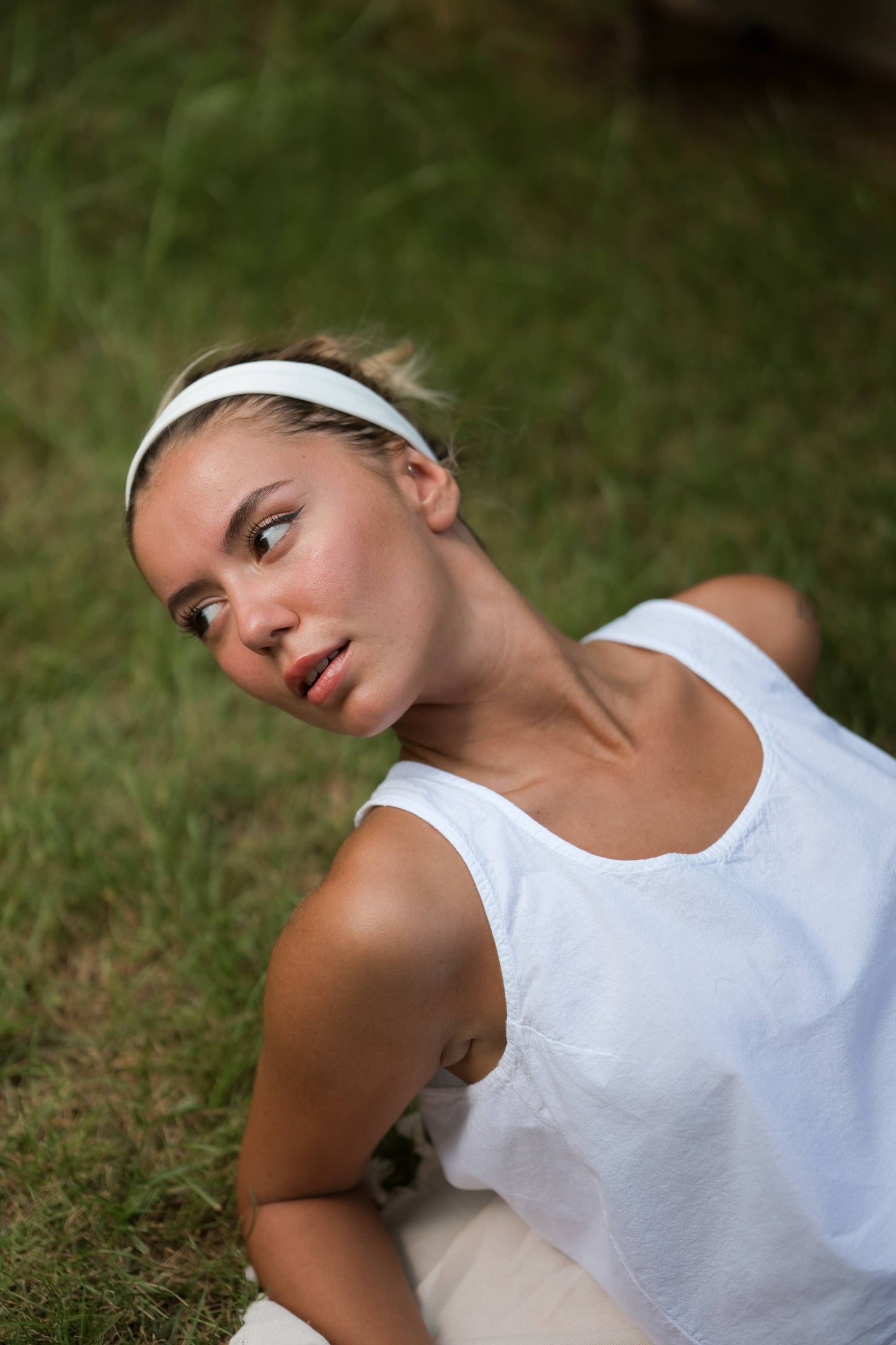 Black Crossed Back Tank Top