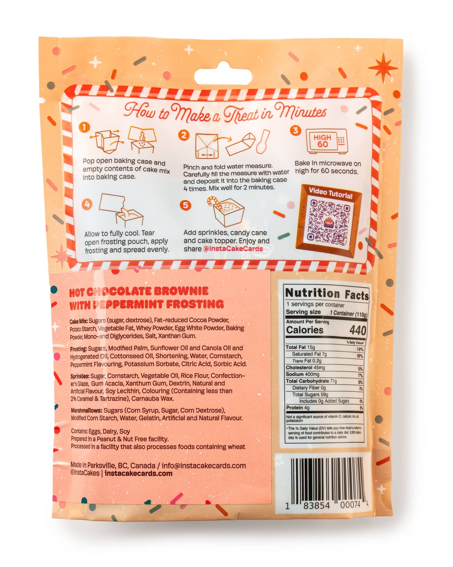 *Gluten Free Brownie Cake Kit w/ Peppermint Frosting