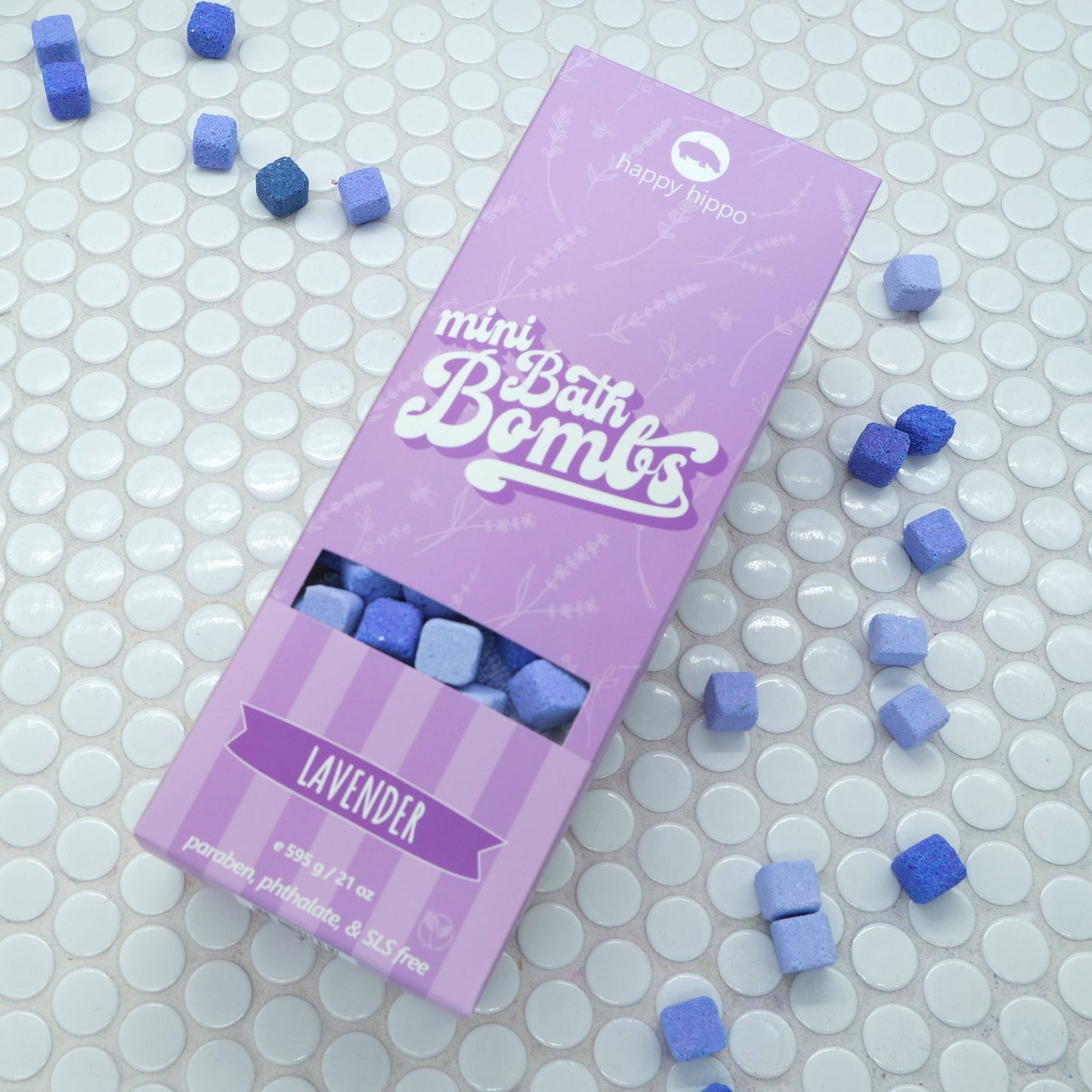 *New Size* Lavender Mini Bubble Bombs- Box