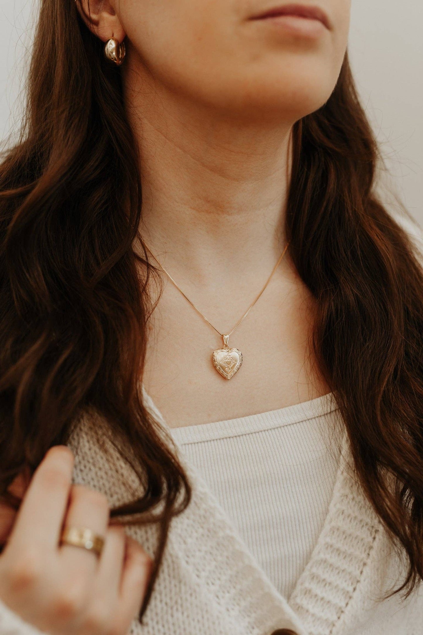 Vintage Heart Locket Necklace