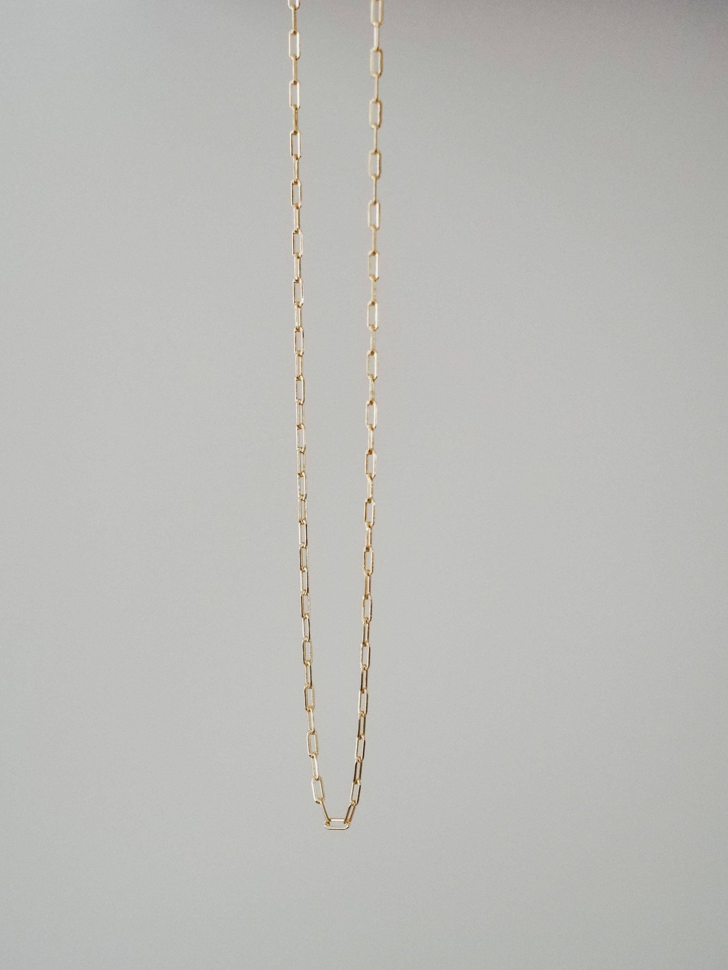 Petite Paperclip Necklace - Gold