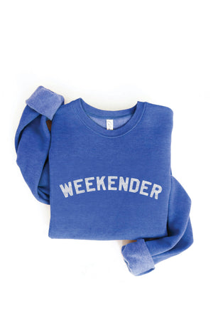 WEEKENDER Graphic Sweatshirt: HEATHER DUST