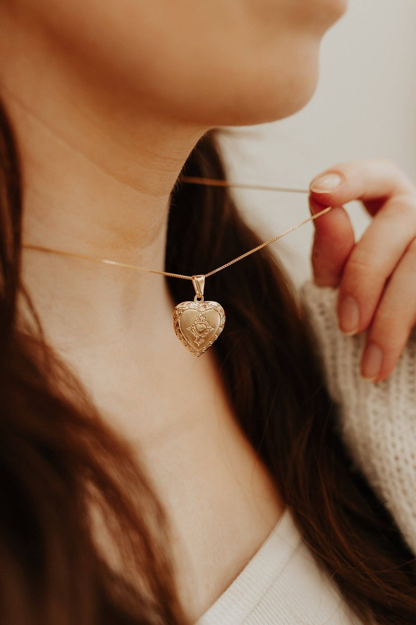 Vintage Heart Locket Necklace