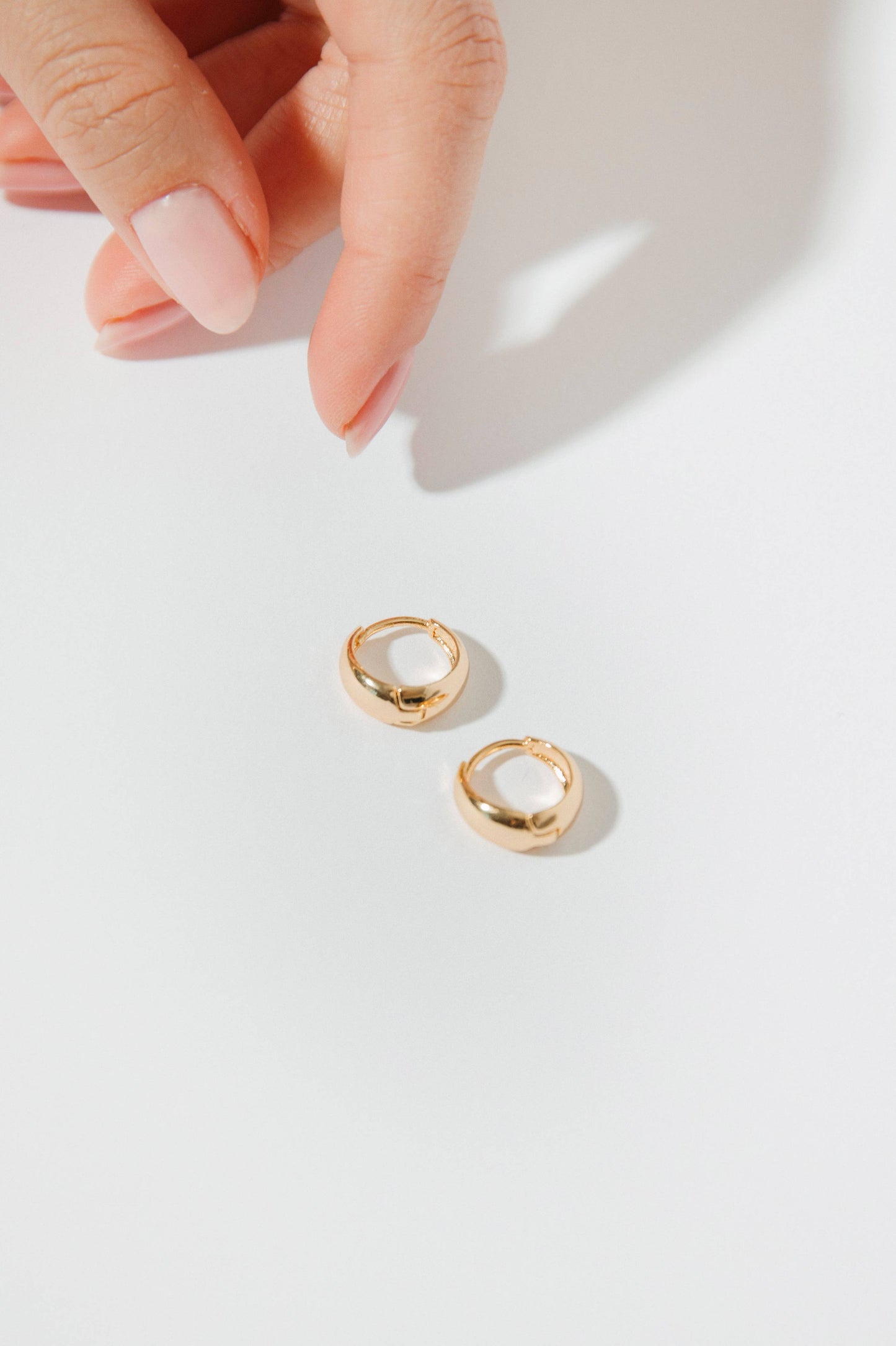 Teardrop Huggie Hoop Earrings